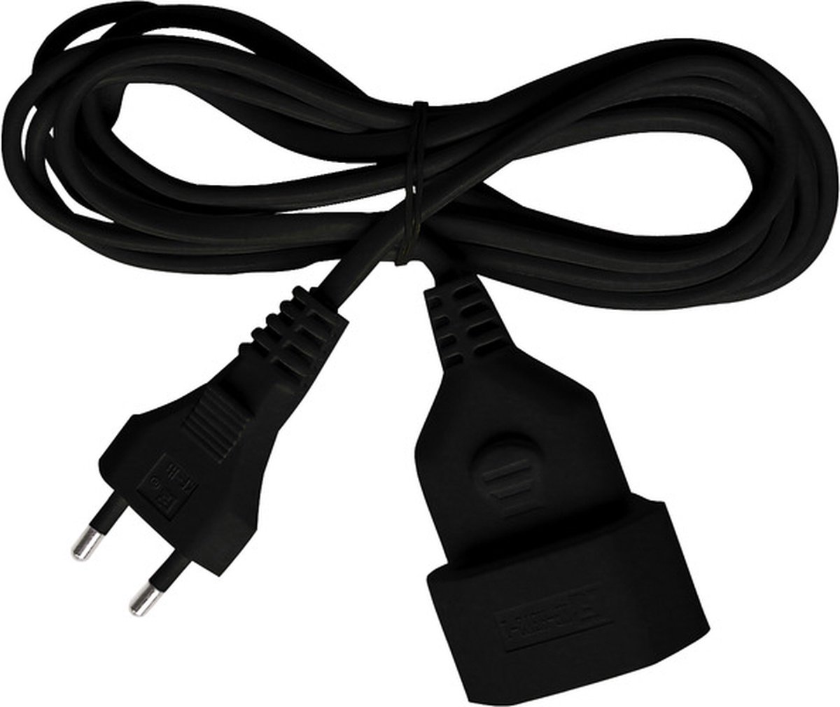 Q-LINK Verlengkabel met clip, schakelaar en magneet 3x1.5 mm² zwart, 5 meter kopen