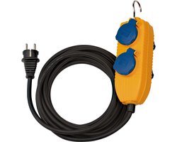 Brennenstuhl verlengsnoer IP54 met stekkerdoos (4-voudige verlengkabel voor buiten, buitenverdeler met 5m kabel)