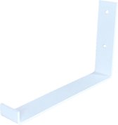 GoudmetHout Industriële Plankdrager L-vorm UP 25 cm - Per stuk - Staal - Mat Wit - 4 cm x 25 cm x 15 cm
