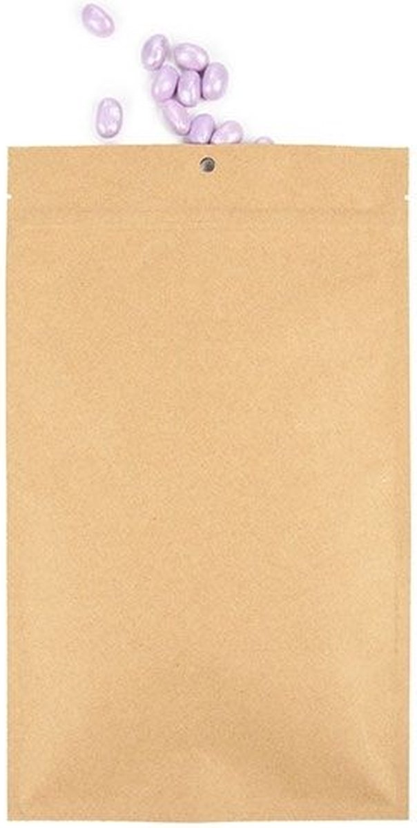 Goedkoopste Kraft Gripzakken 178 x 305 mm met ophanggat - 100 stuks