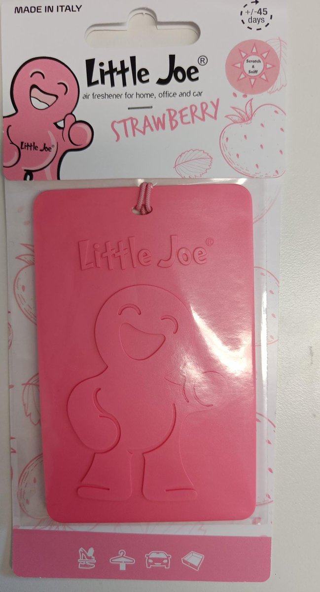 Little Joe Luchtverfrisser Scented Card Strawberry (aardbei) - Autogeurtje