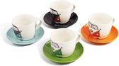 mokkakopjes , Koffiekopjes , espressokopjes - kopjes - Cappuccino kopjes / SET  4