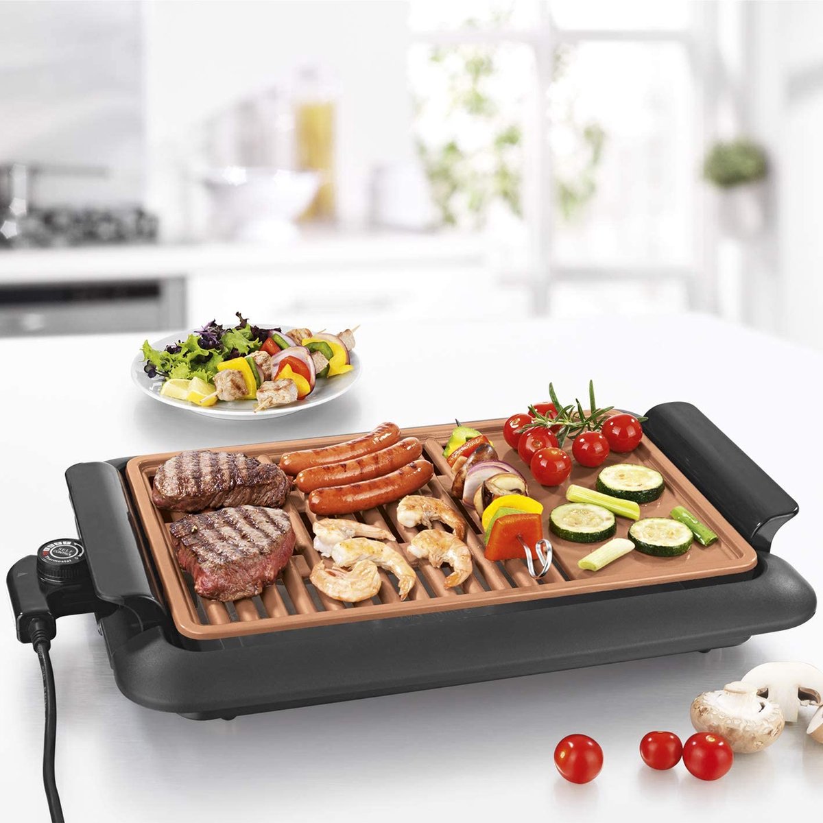 Elektrische Grill- en Hotpot met Draagtas - 1400 W - 2-in-1