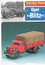bouwplaat ; Vrachtauto Opel Blitz, schaal 1:24