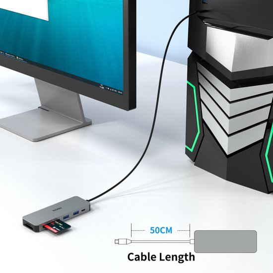 USB 3.0 kaartlezer - Versie: 3.2 - SuperSpeed Aansluiting: USB A male