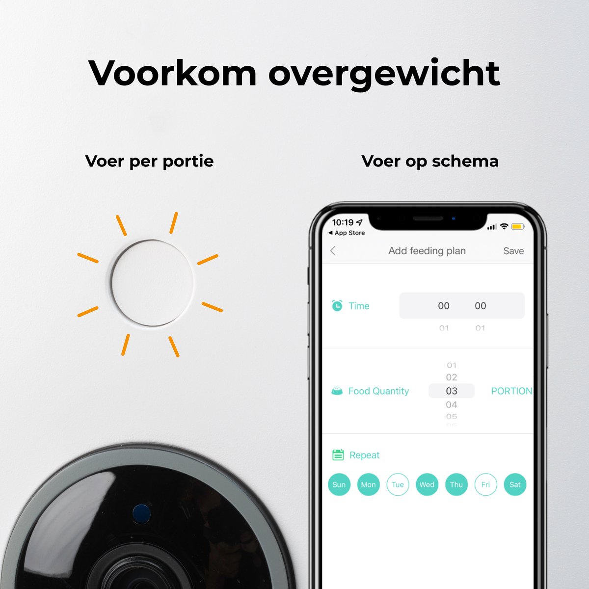 Pettadore Nutri View 2 - Automatische Voerbak Kat/Hond - Voerautomaat Kat - Smart Met Camera En App - Wit - 3.7 L thumbnail 8