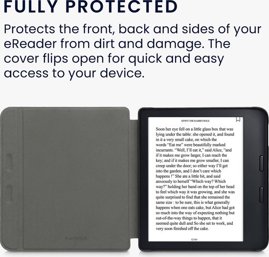 kwmobile e-reader hoesje geschikt voor Kobo Libra 2 hoes - E reader flip case met magnetische sluiting - Ereader cover in lavendel — afbeelding 3