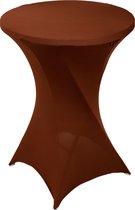 Statafelrok Bruin / Chocolade – ∅80-85 x 110 cm – Statafelhoes Stretch – Tafelhoezen voor Statafel Sta Tafel Hoes | Staantafelhoes – Geschikt voor Horeca Evenementen | Cocktailparty | Trouwerij