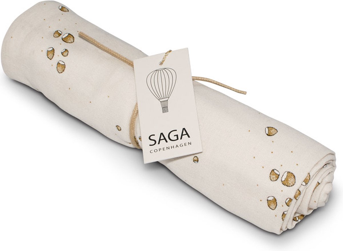 Goedkoopste Saga Copenhagen | Swaddle / Hydrofiele Doek Hula | 100 x 100 cm | 100 bio katoen | Hazelnuts