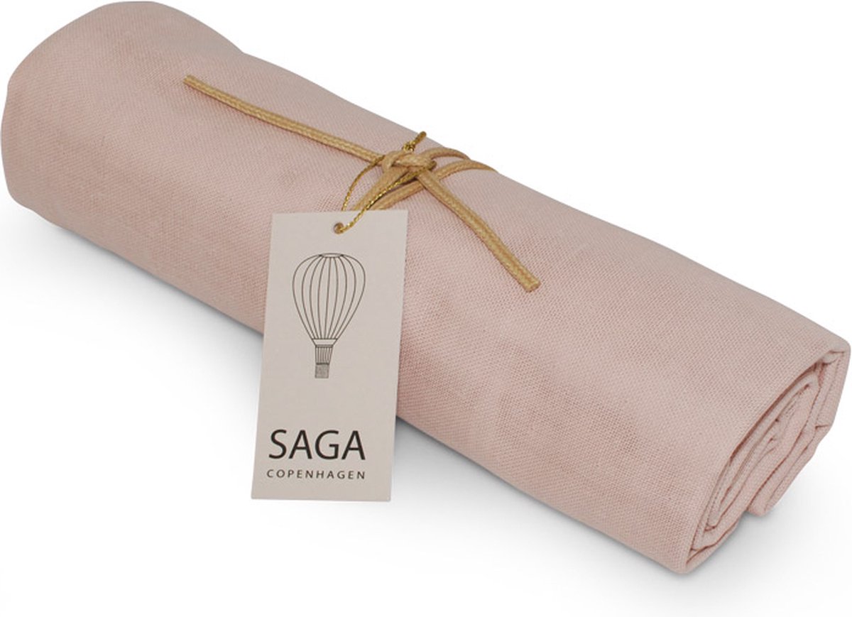 Goedkoopste Saga Copenhagen | Swaddle / Hydrofiele Doek Hula | 100 x 100 cm | 100 bio katoen | Misty Rose