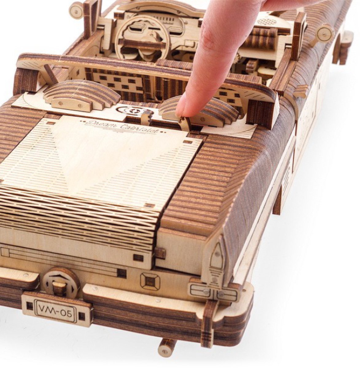 UGEARS Houten 3D Model - Droomcabriolet VM-05 — afbeelding 13