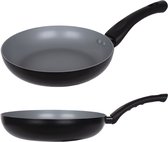 Oneiro’s Luxe Koekenpannenset- inductie – ø20xH4cm ø24xH4,5cm ø28xH6cm – koken – tafelen – keuken – koekenpan – inductie – gas – potten – pannen
