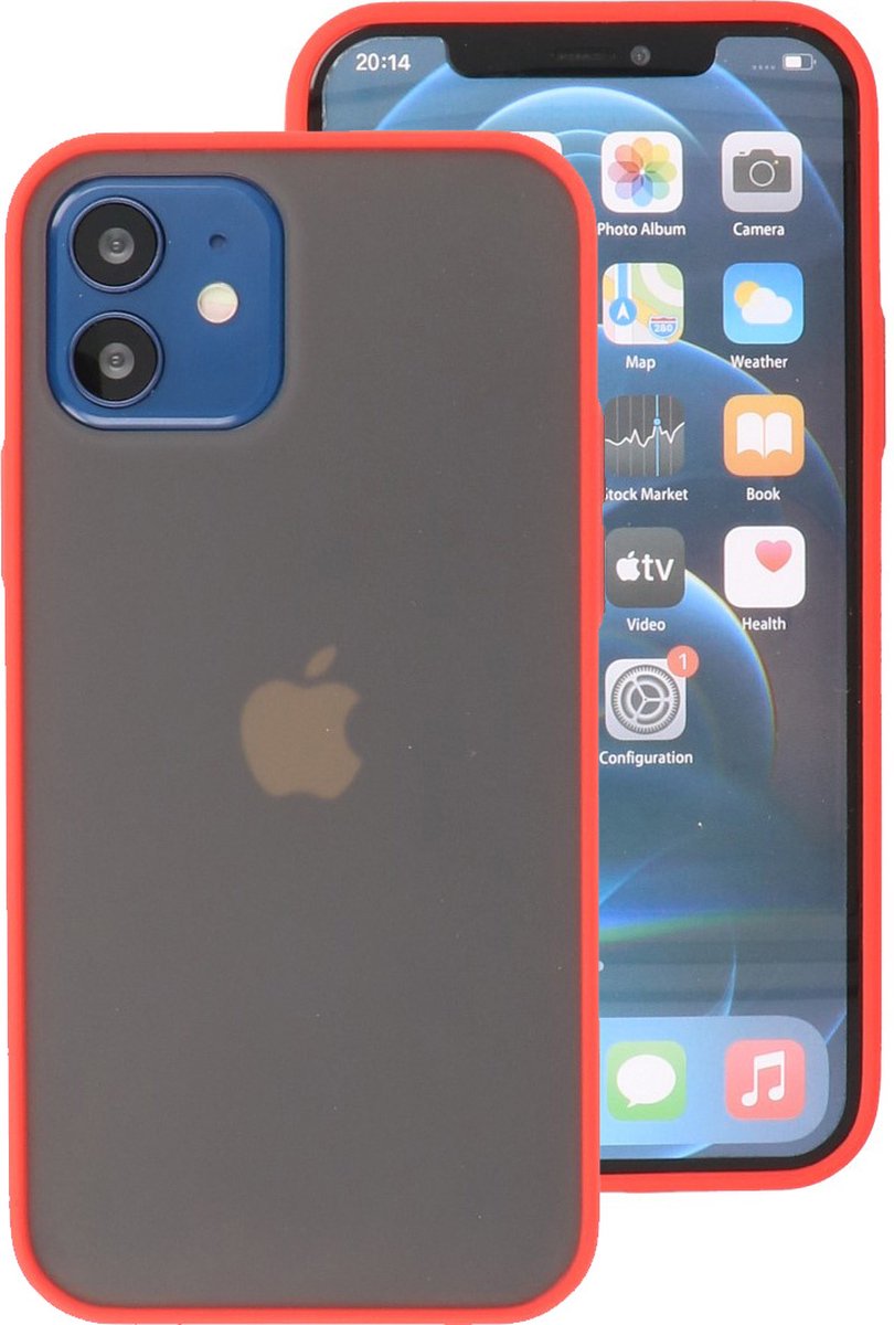 Hoesje Hard Case Color Rood geschikt voor Iphone 12 Mini
