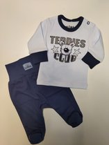 Nini - Outfit Lucas - 2-delig setje - T-Shirtje/Shirtje, Broekje met voetjes - Maat 62 - 2 t/m 4 maanden