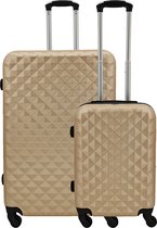 SB Travelbags kofferset - 2 delige 'Expandable' koffer - Champagne - 75cm/55cm