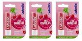 Labello Fruity Shine Cherry - Lippenbalsem - 3 stuks - Voordeelverpakking