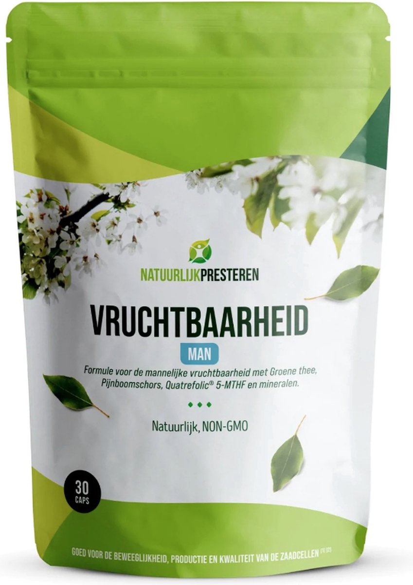 Goedkoopste Vruchtbaarheid Man - Supplement Verhogen Kwaliteit Sperma - Actief Foliumzuur (B11) Mannen - Sperma Pillen - Zink, Selenium, D3 en extracten - 1 maand