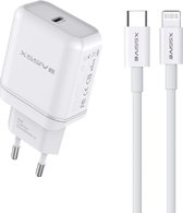 Chargeur iPhone - Power secteur USB-C - Chargeur rapide USB-C 20W avec câble USB-C pour iPhone - XSSIVE
