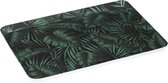 Dienblad/serveerblad rechthoekig Jungle 30 x 22 cm donker groen - Serveerbladen, dienbladen & keukenbenodigdheden