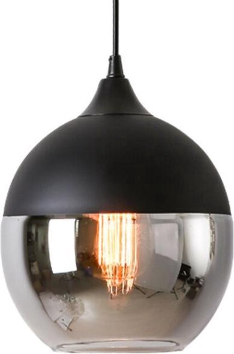 Meeuse-Led - Hanglamp - Zwart - Smokey - Hanglamp Woonkamer - Hanglamp Keuken - Hanglamp slaapkamer - Inclusief lichtbron