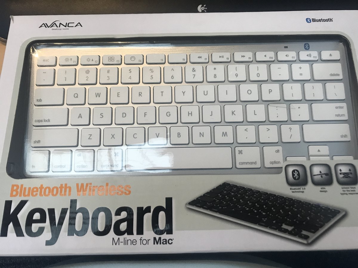Avanca Bluetooth Wireless Keyboard M-line for Mac Silver/White