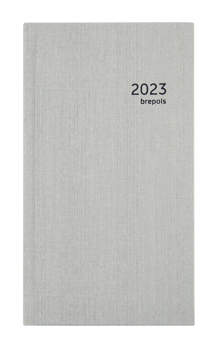 Brepols Agenda 2023 - Optivision Pocket NL - KASHMIR - 9 x 16 cm - Grijs
