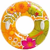 Intex zwemband oranje met bloemen - Ø 97 cm