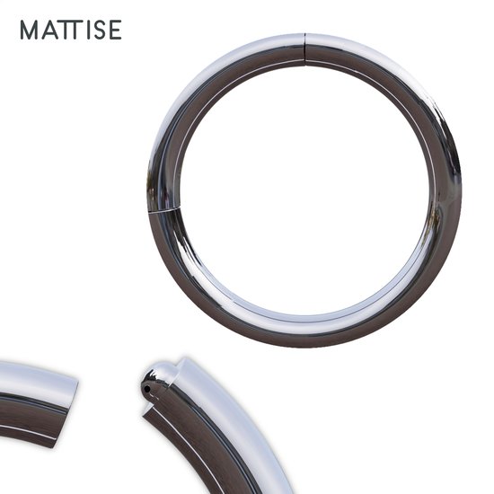 Piercing Ring en acier chirurgical argenté MATTISE - ton Argent - diamètre de 8 mm et épaisseur de barre de 0 mm - boucles d' Boucles d'oreilles anneau pour Helix Tragus septum lèvres nez sourcils Peircings