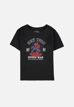 Marvel SpiderMan - New York 1962 Kinder T-shirt - Kids 134/140 - Zwart