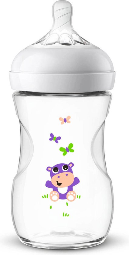 Babyflesje - Philips Avent Natural babyfles - SCF070/22 babyfles (1m+) voor langzame toevoer - 1x