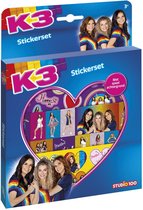K3 Sticker set Totum 3 stickervellen en speelachtergrond Studio 100