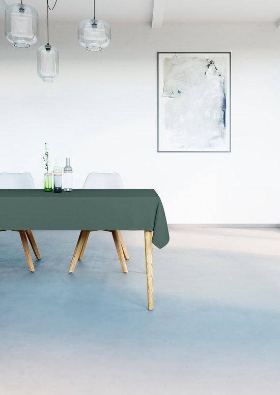 Mistral Home - Tafelkleed waterafstotend - 150x250 cm - Donkergroen