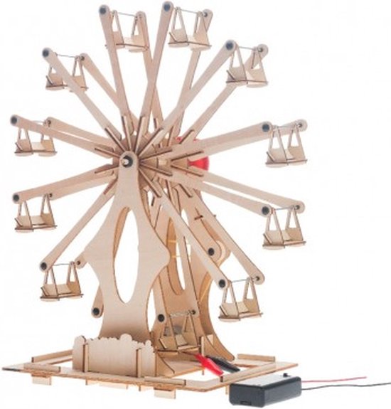Bouwpakket Science Kit Elektrisch Reuzenrad- hout