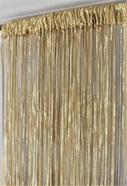 Glow Thuis - Elegante oud goud kleur Draadgordijnen van hoogwaardig polyestergaren 300x250 cm+ Gratis 1 Magneet Embrasse