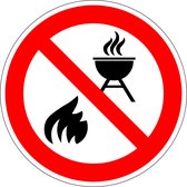 Verboden te BBQ'en bord - kunststof 100 mm