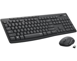Logitech MK295 Silent Wireless Combo - Toetsenbord en Muis - QWERTZ Swiss Layout - Draadloos - Grafiet
