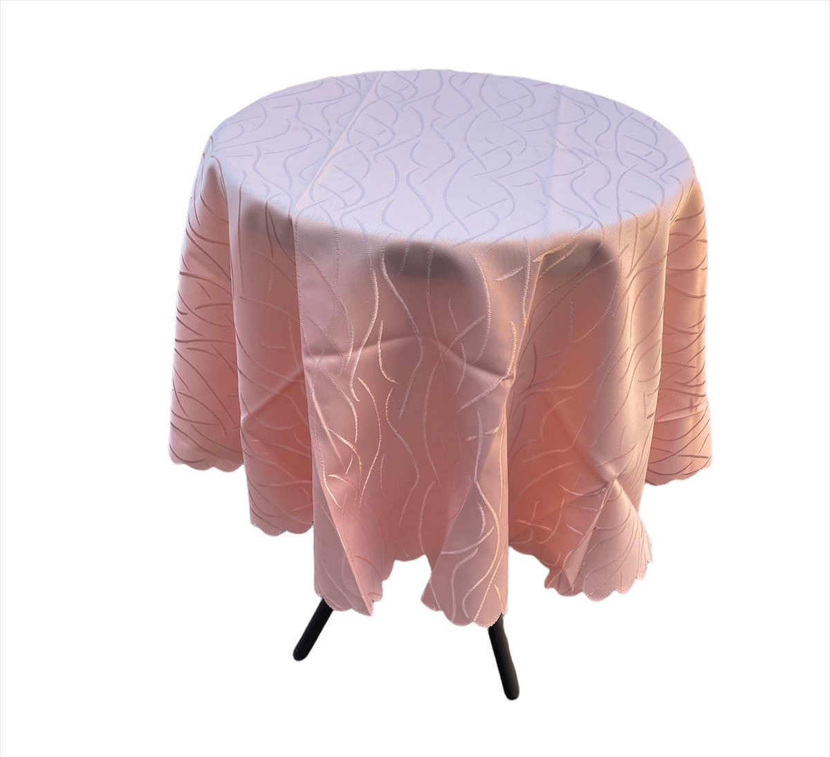 Tafelkleed - Onderkleed - Tafellaken - Roze/Zalm - Rond 135 cm