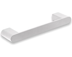 Handdoekstang met blinde bevestiging - Wit - 25cm - handdoekstang wit metaal - handdoekenrekje - handdoekhaakje)