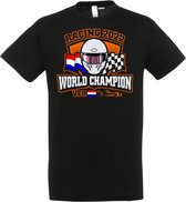 T-shirt helm World Champion Racing  2022 | Max Verstappen / Red Bull Racing / Formule 1 Fan | Wereldkampioen | Zwart | maat XL