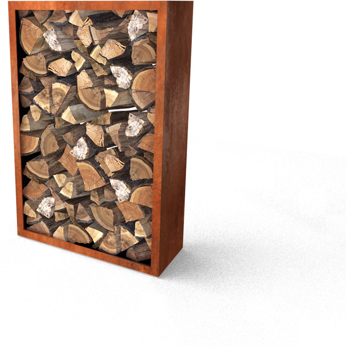 Geroba Cortenstaal Houtopslag 100x38.5x150cm (lxbxh)