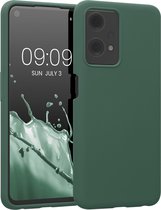 coque kwmobile pour OnePlus Nord CE 2 Lite 5G - Coque avec revêtement en silicone - Coque pour smartphone en vert sapin
