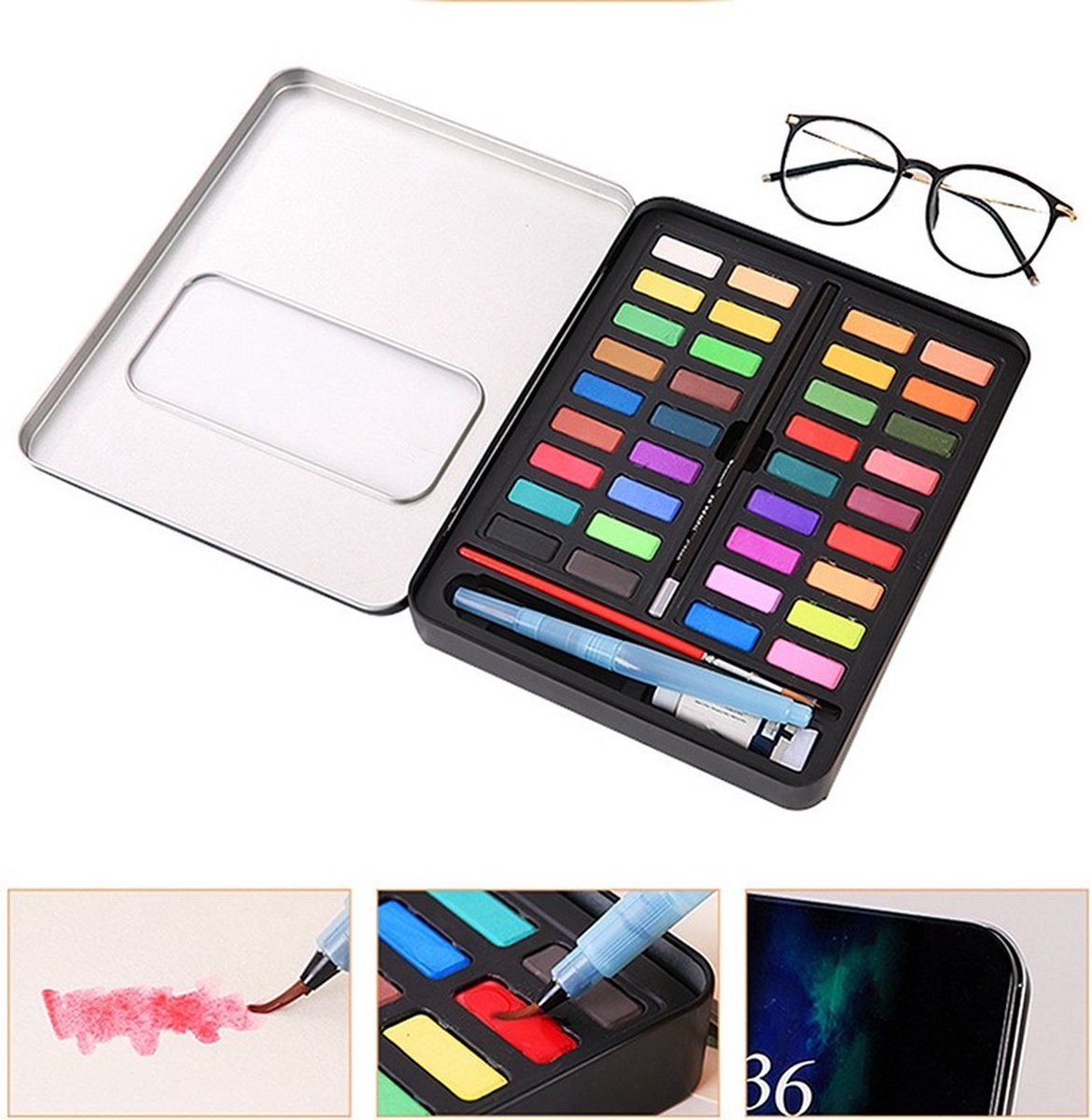 Playcolor 2041 box of 24 colors, plain