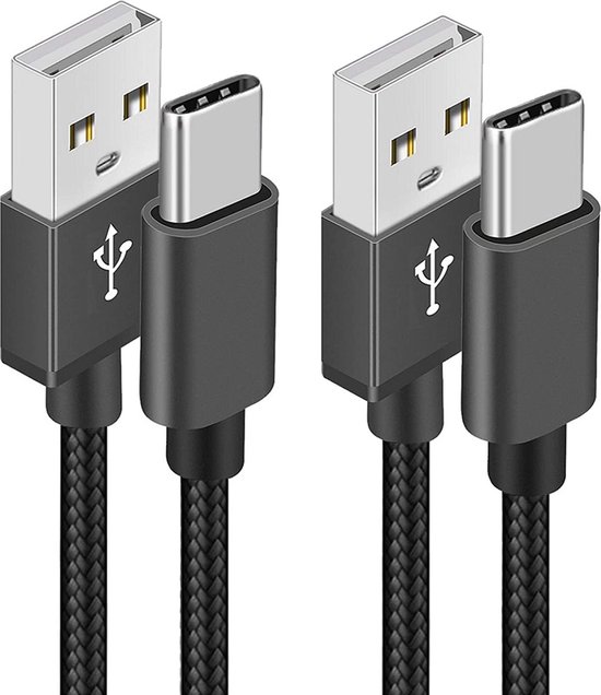 USB C Kabel - 2 Meter - 2 Stuks - USB-C Fast Charge - Snellader Samsung A53  - Geschikt... | bol.com