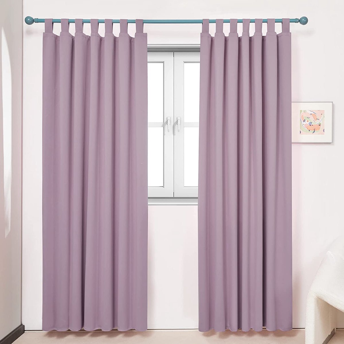 Deconovo Opaque Gordijn met Ringetjes voor Slaapkamer Thermische