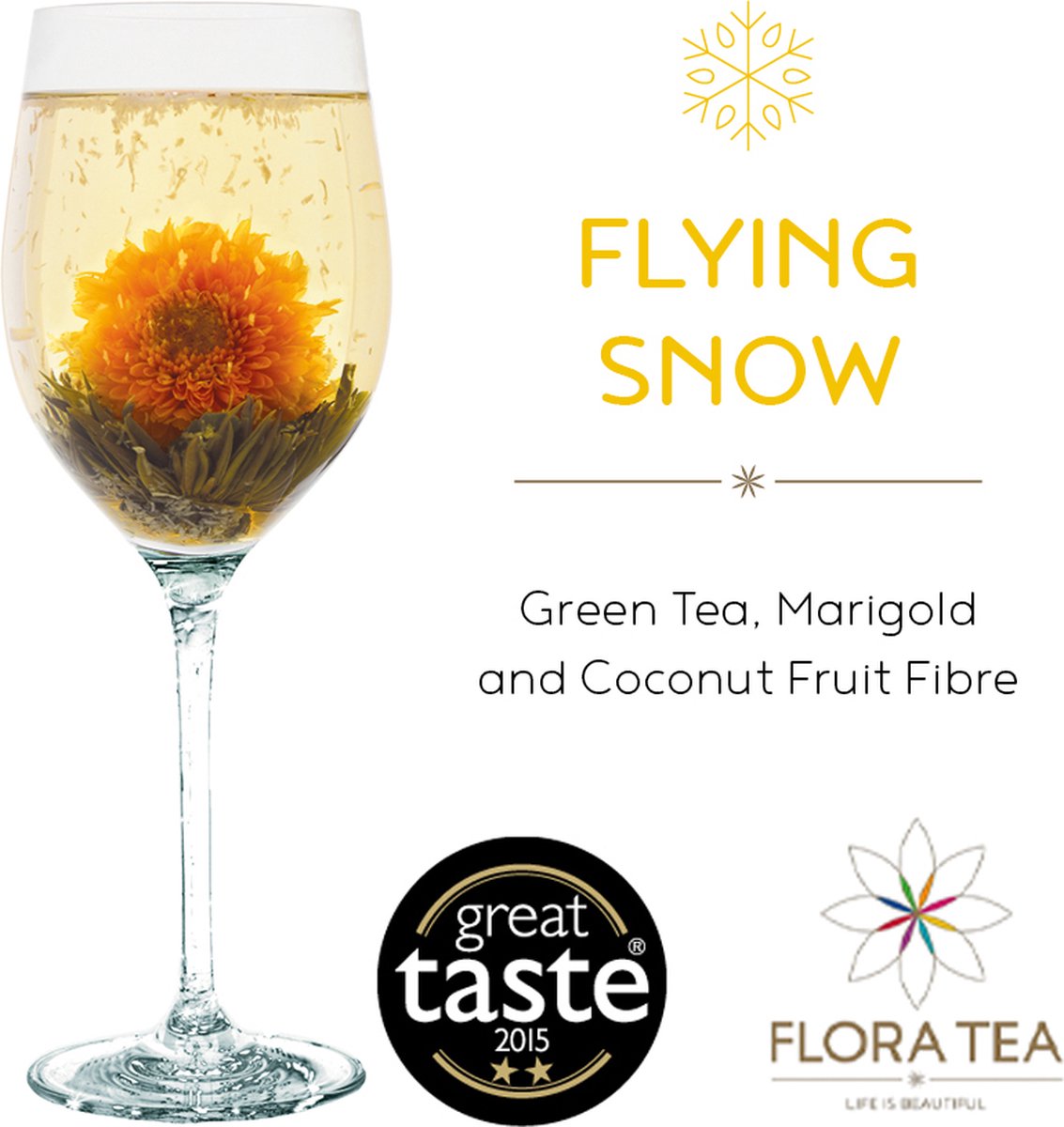 Thee bloem - nieuwe thee - Thee kado - Flora Tea Flying Snow 2 stuks -Kado tip - Thee Cadeau - Thee