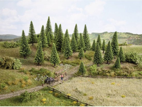 Arbres Modélisme HOBBY - Feuillus Mixtes Et Sapins - Décoration Layout Train Miniature Hornby