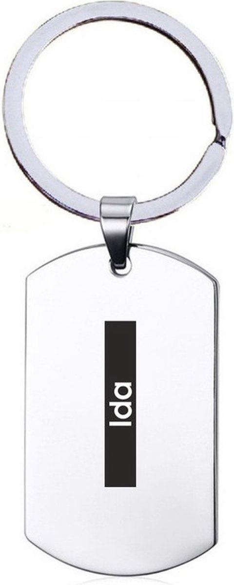 Naamkado - Ida - RVS Sleutelhanger