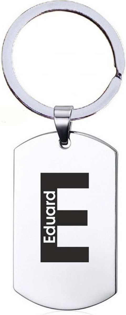 Naamkado - Eduard - RVS Sleutelhanger