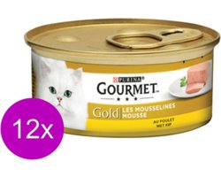 12x Gourmet Gold - Mousse Kip - Kattenvoer - 85g