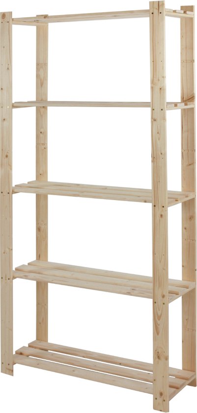 Etagère de rangement en bois - 170x80x29cm - 5 étagères - meuble de  rangement - bois... | bol.com